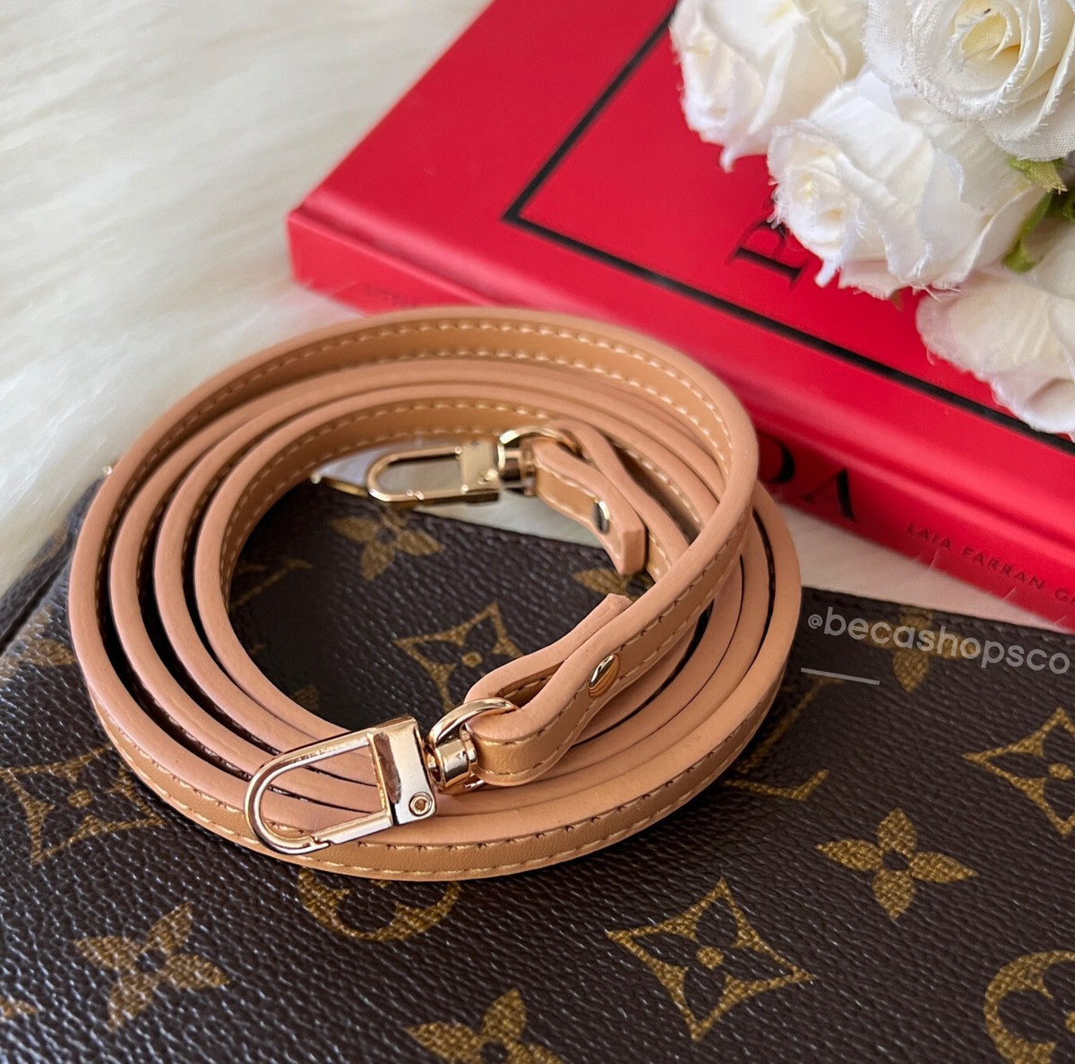 Natural Crossbody Vachetta Leather Strap Replacement For Louis