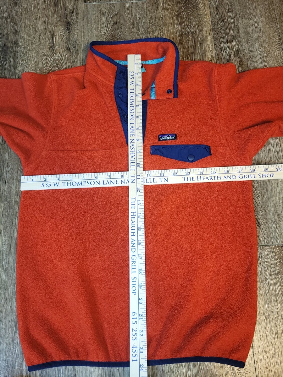 Patagonia Synchilla Pullover Fleece 1/4 Snap Size XL Red Boys Kids