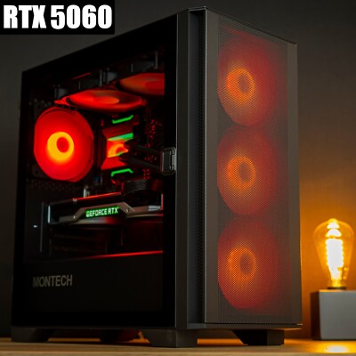 RTX 5060, Intel 14-Core, 32GB DDR4 RAM, 1TB NVME SSD Gaming PC