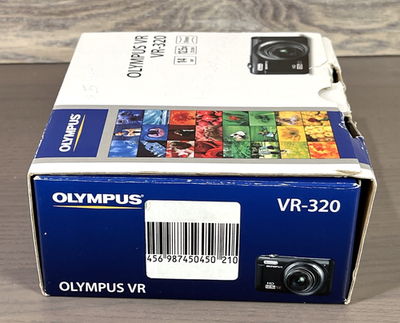 Olympus VR-320 14MP 12.5x Zoom Compact Black Digital Camera Bundle