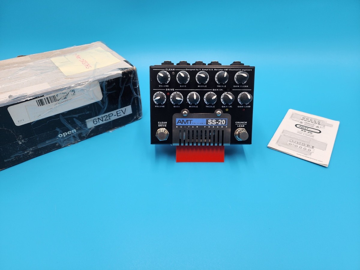 AMT SS-20 Tube Preamp Guitar Effect Pedal 3 Channel Overdrive