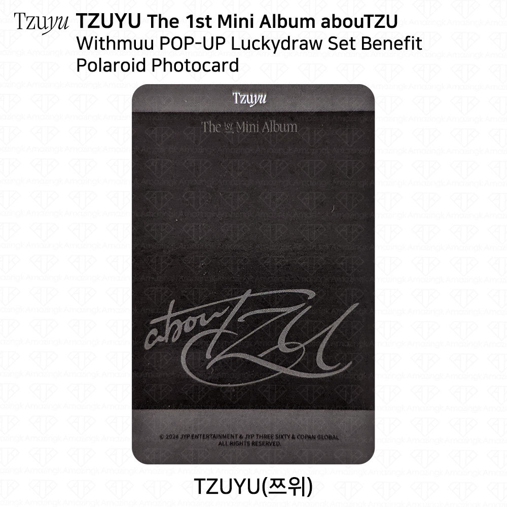 TWICE Tzuyu 1st Mini Album abouTZU Withmuu POP-UP Luckydraw MD
