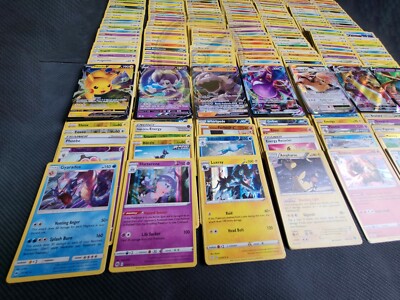 200 Pokemon Cards Bulk Lot 1x Ultra Rare V 24x Holo/Rare/Shiny