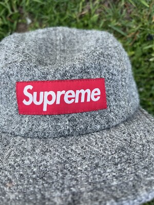 Vintage Harris tweed supreme camp cap 2015 box logo | eBay