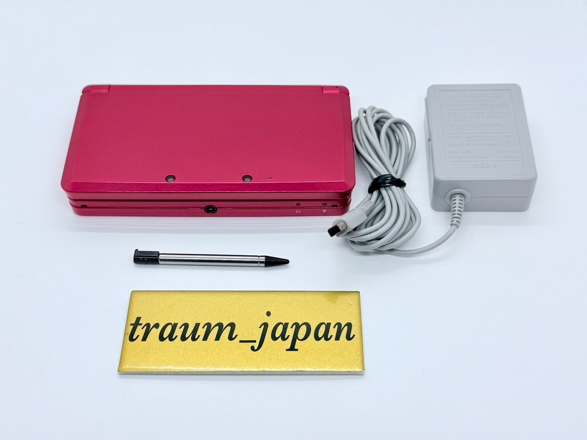 Nintendo 3DS Pokemon X Y Set With Case Red Console CTR-001 Game