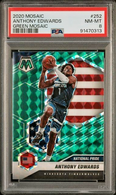 2020-21 Panini Mosaic - National Pride Anthony Edwards #252 Green