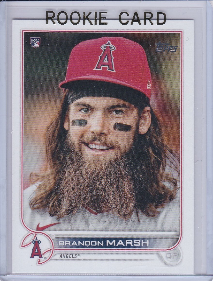 BRANDON MARSH ROOKIE CARD 2022 Topps RARE SP IMAGE VARIATION Beard
