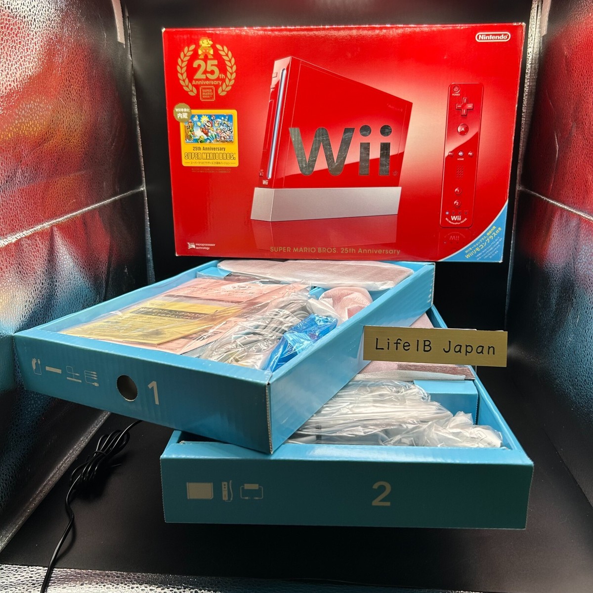 Nintendo Wii Red Super Mario Bros 25th Anniversary Console
