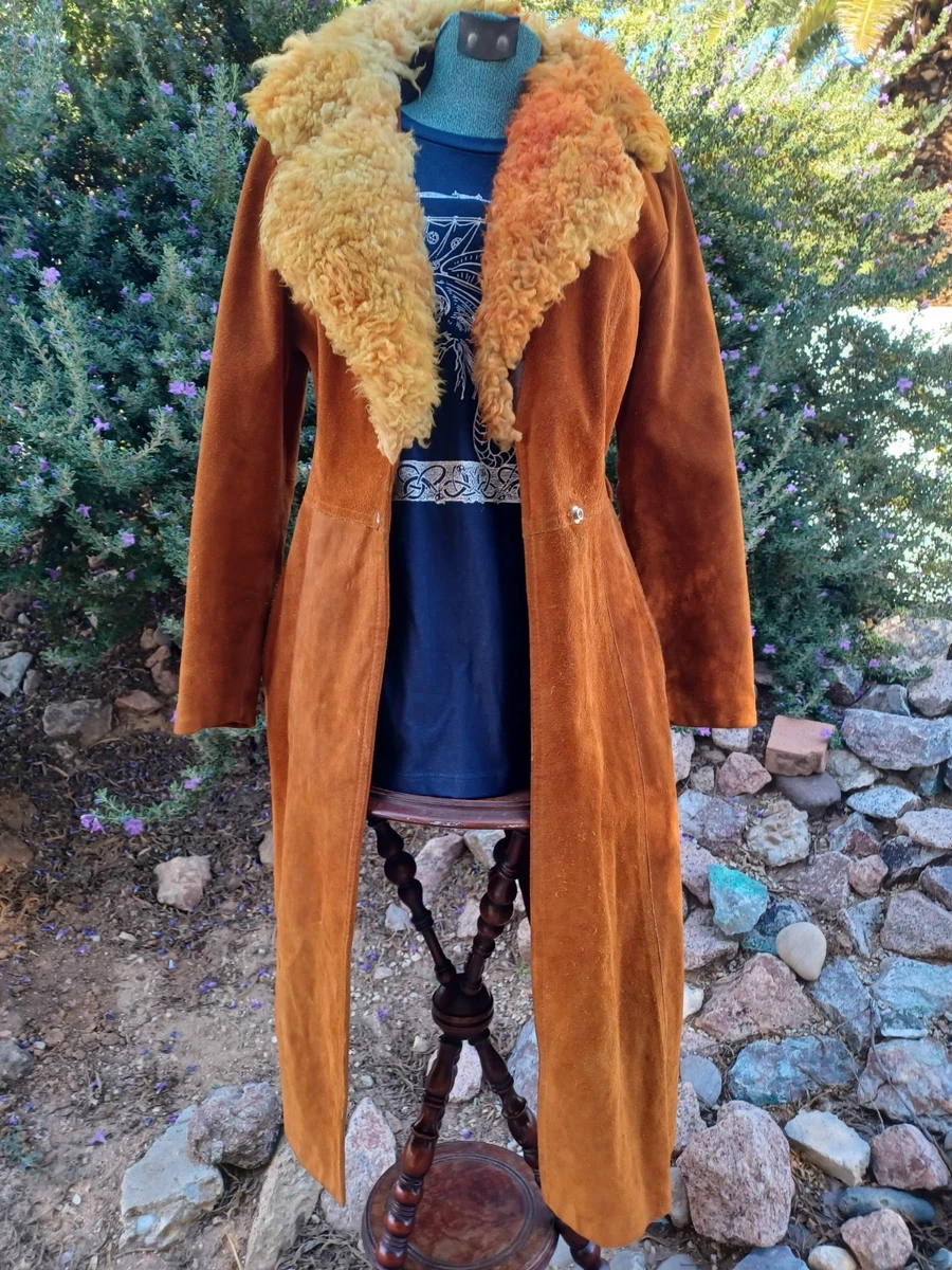Faux Fur Suede Coat Vintage Coats, Jackets & Vests for Women for