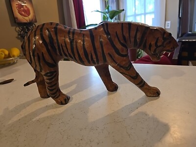 Vintage Large Paper Mache Tiger 7 3/4