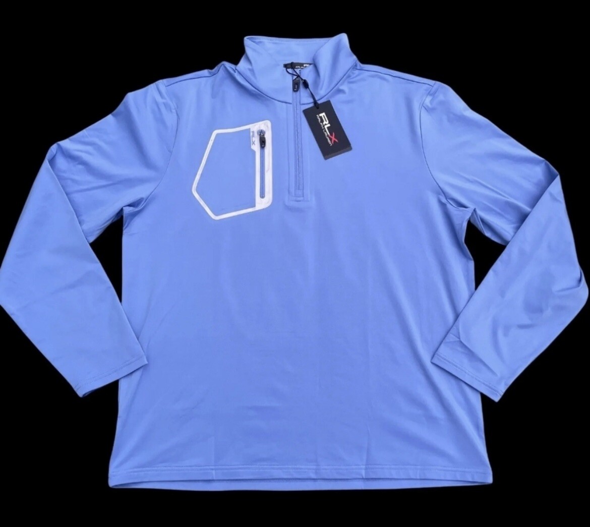 RLX Polo Ralph Lauren RRL The Biltmore Blue 1/4 Zip Pullover Mens