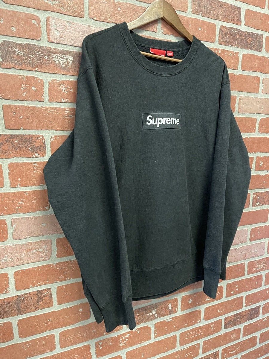 Size L - Supreme Box Logo Crewneck FW18 Sweatshirt StockX Black