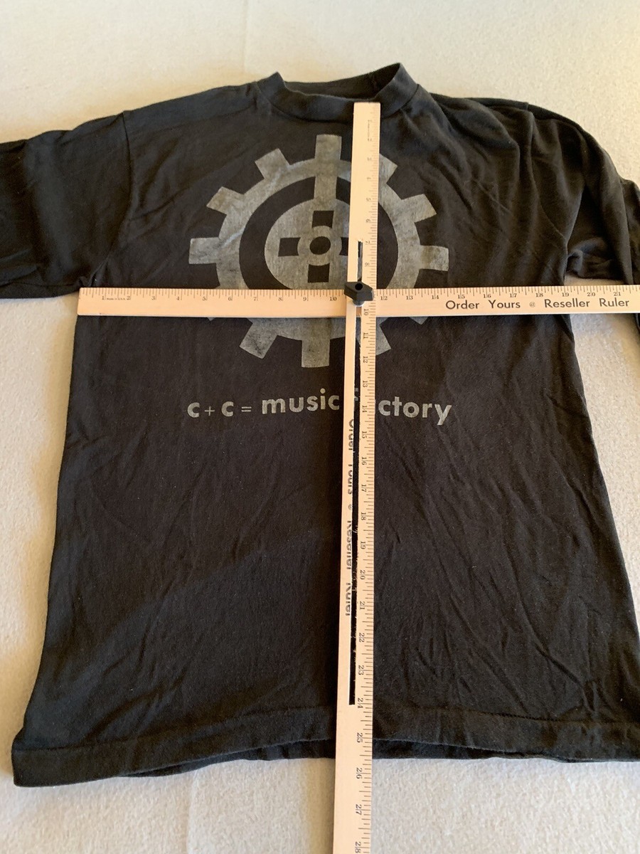 Vintage C+C Music Factory Symbol Logo Long Sleeve T-Shirt 90s. USA