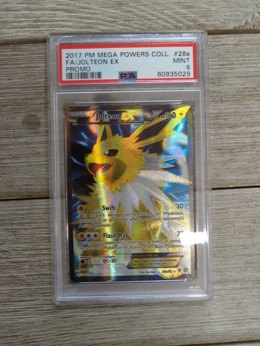 PSA 9 Graded 2017 Pokemon Mega Powers Collide FA/ Jolteon EX Promo