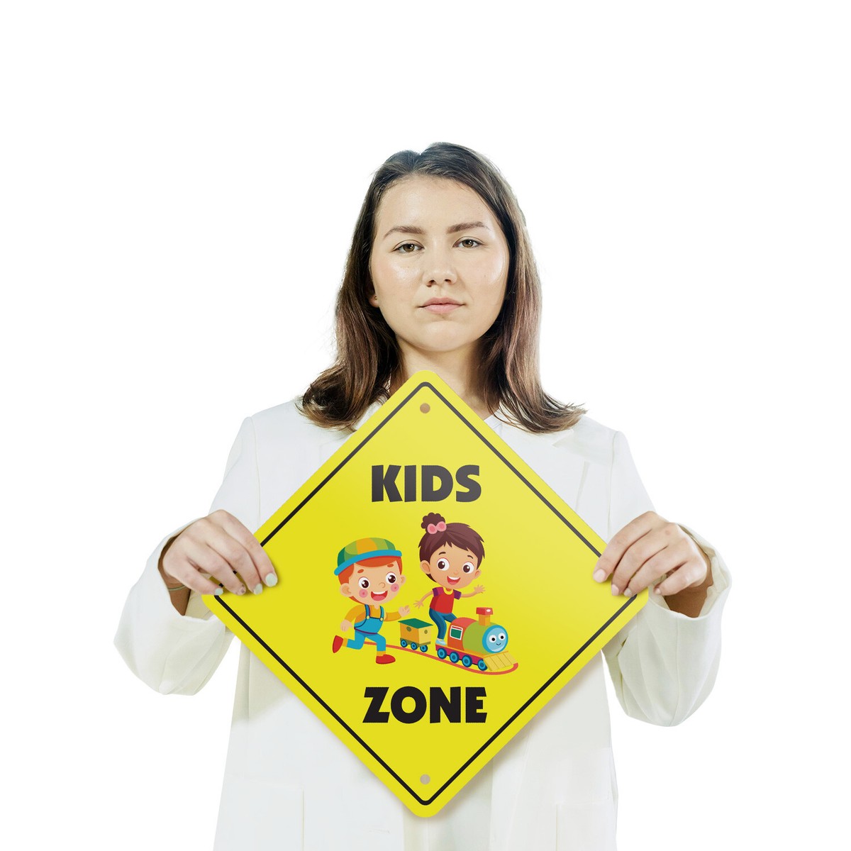 Kids (3 Pack) Plastic Street Sign Crossing Warning Vintage Rustic