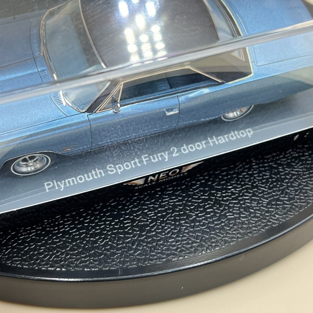 NEO 1/43 Plymouth Sport Fury 2 door Hardtop Light Blue 1968 Resin
