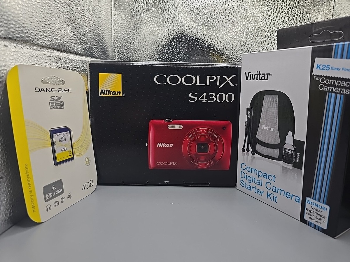 Nikon Digital Camera COOLPIX S4300 Glossy Red Bundle. | eBay