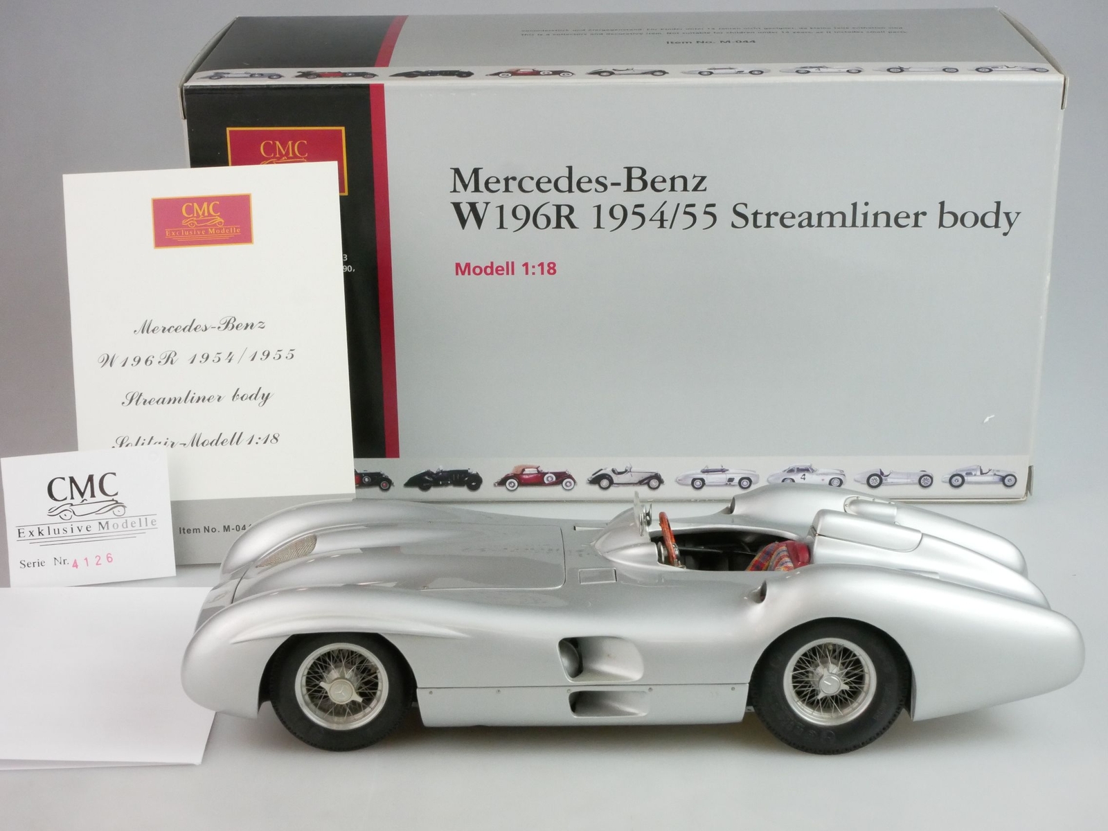 CMC M-044 1/18 Mercedes Benz W196r 1954/55 Streamliner Body Model