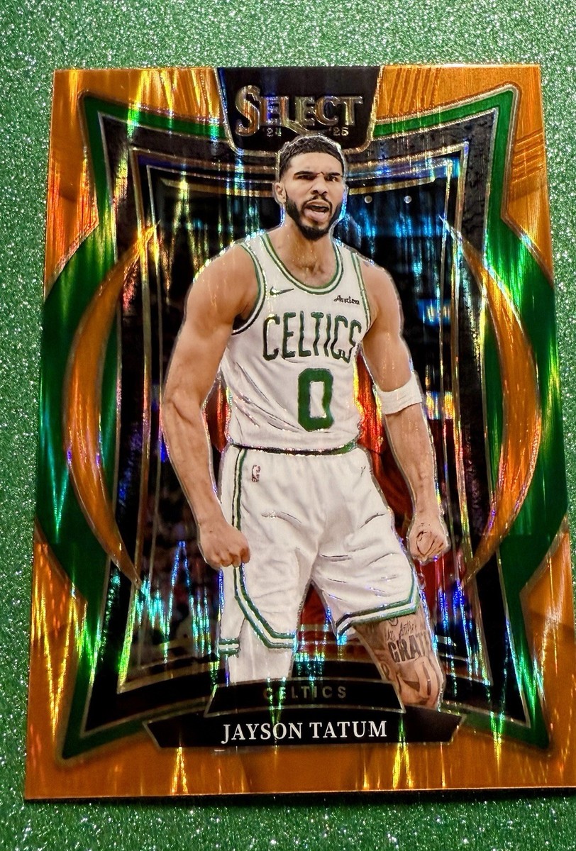JAYSON TATUM 2024-25 PANINI SELECT #2 CONCOURSE ORANGE FLASH PRIZM