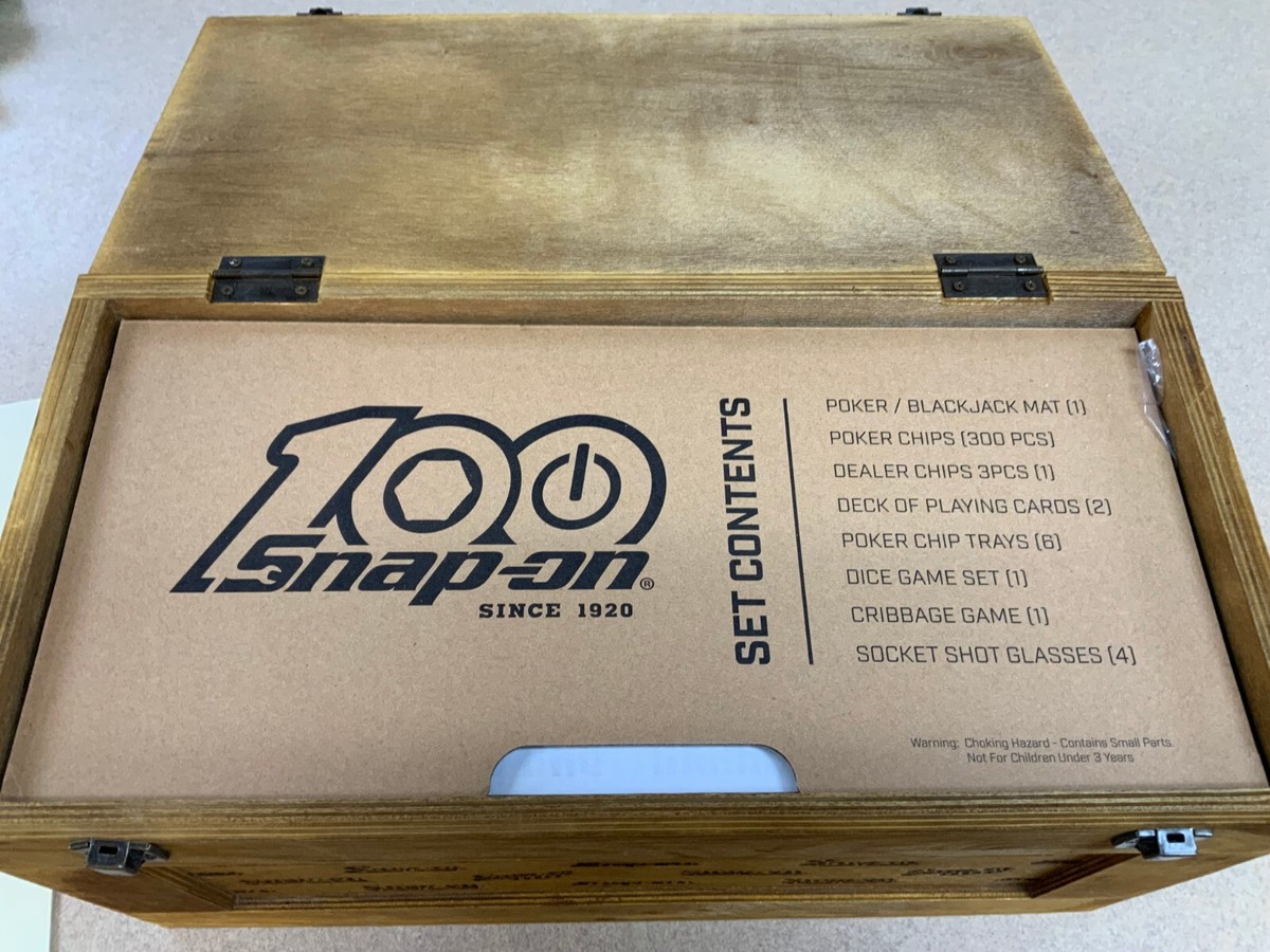 Snap-On Tools 100th Anniversary Poker Set Wooden Crate | eBay
