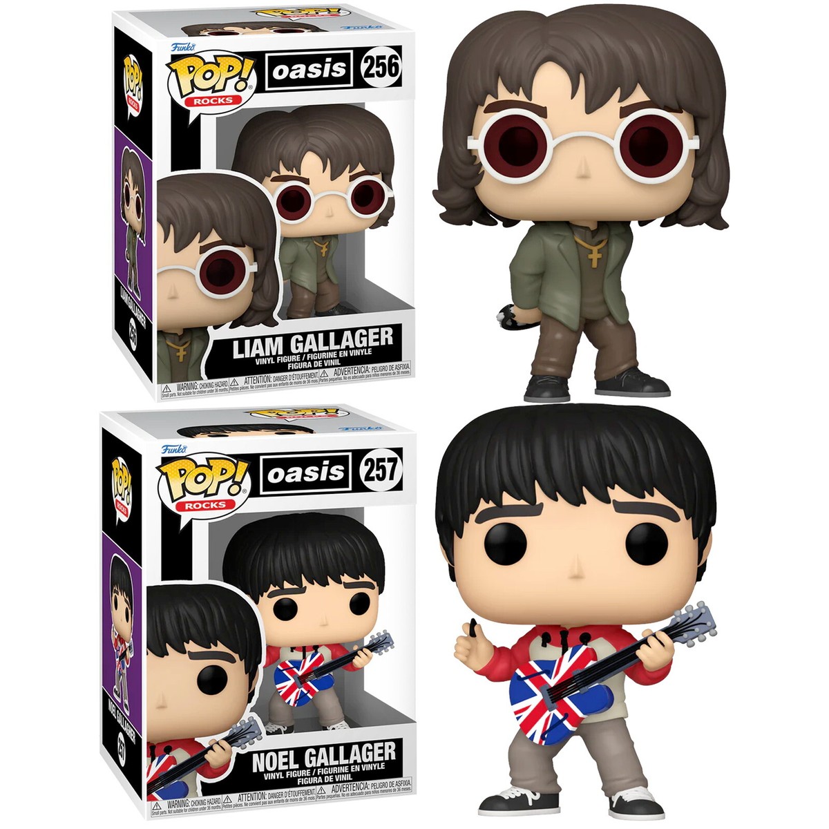 2 Set Oasis - Noel & Liam Gallagher Brothers Pop! Vinyl Figure