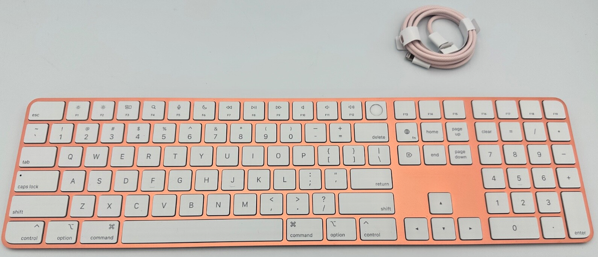Orange Apple Magic Keyboard W/Touch ID & Numeric Keypad (10 key