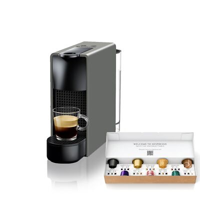 Nespresso Capsule Coffee Maker Essenza Mini Intense Gray C Water
