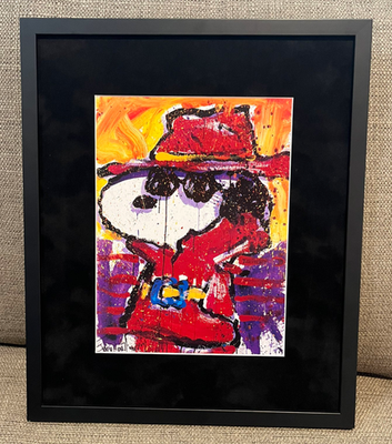 PEANUTS BY TOM EVERHART SNOOPY UNDERCOVER IN VENICE FRAMED PRINT