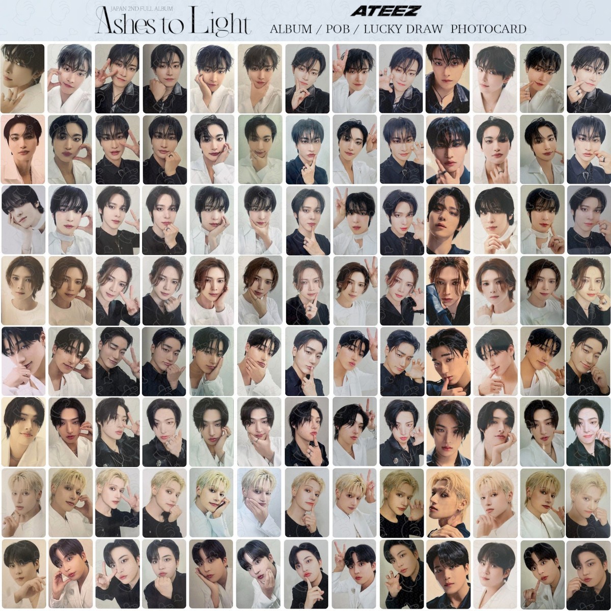 ATEEZ Ashes to Light ALBUM POB LUCKY DRAW PHOTOCARD JAPAN JPFC UMS