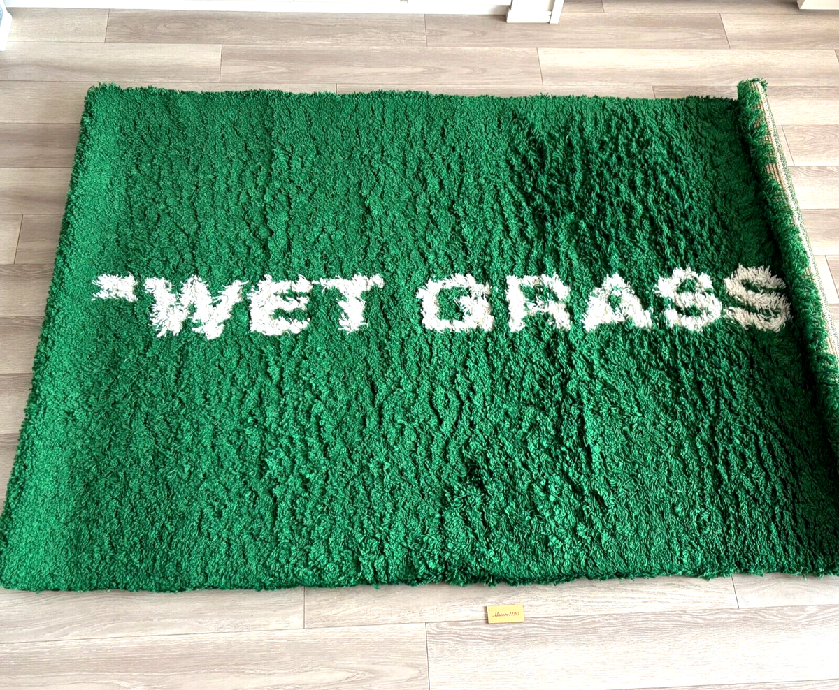 IKEA x VIRGIL ABLOH MARKERAD Wet Grass Rug GREEN×WHITE 133cm x