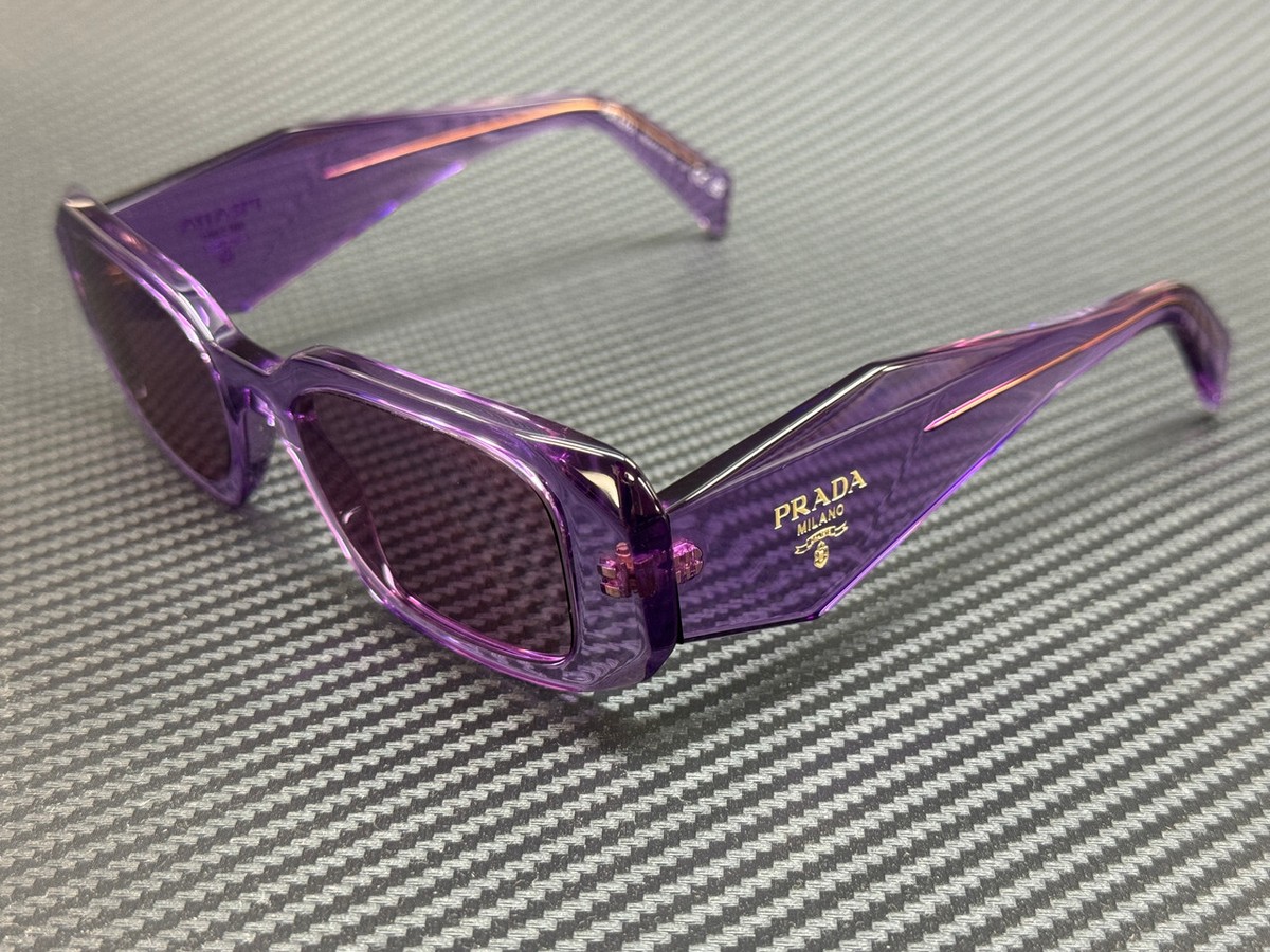 PRADA PR 17WS 13R07Q Transparent Amethyst Violet Women's 49 mm