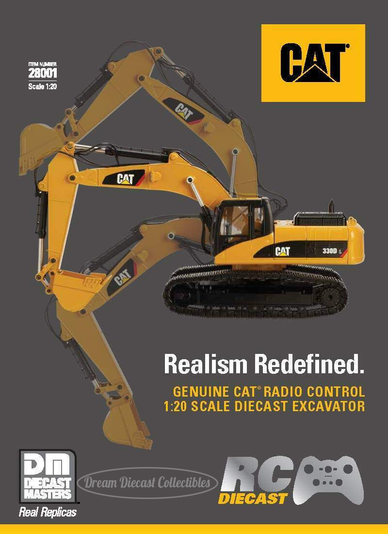 1/20 CAT CATERPILLAR 330D L RADIO CONTROL RC RTR EXCAVATOR DIECAST