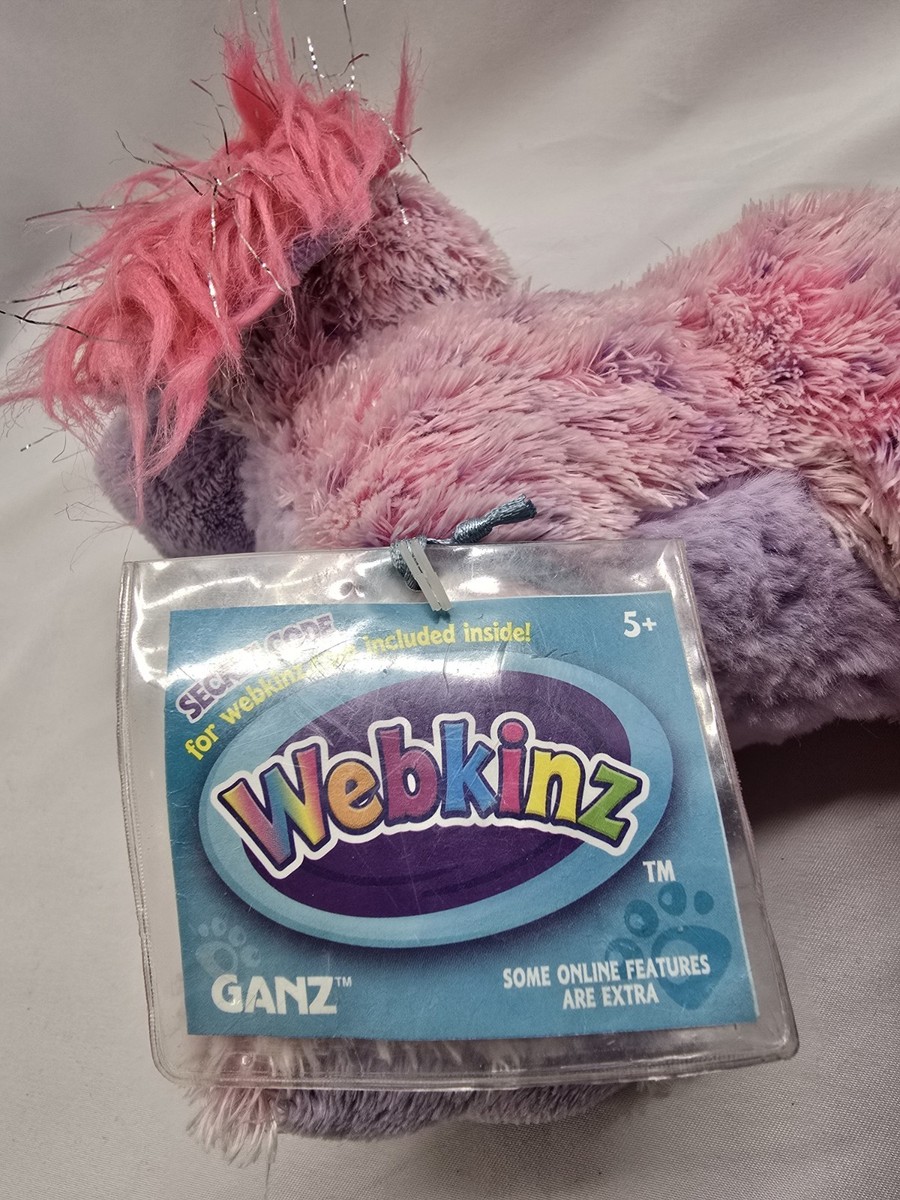 Ganz Webkinz Pink Purple Pizzazzy Puppy Dog HM635 Stuffed Plush