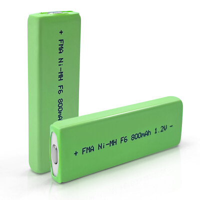 2pcs FMA Ni-mh F6 1.2v 800mah Gum Prismatic Squareness Radio