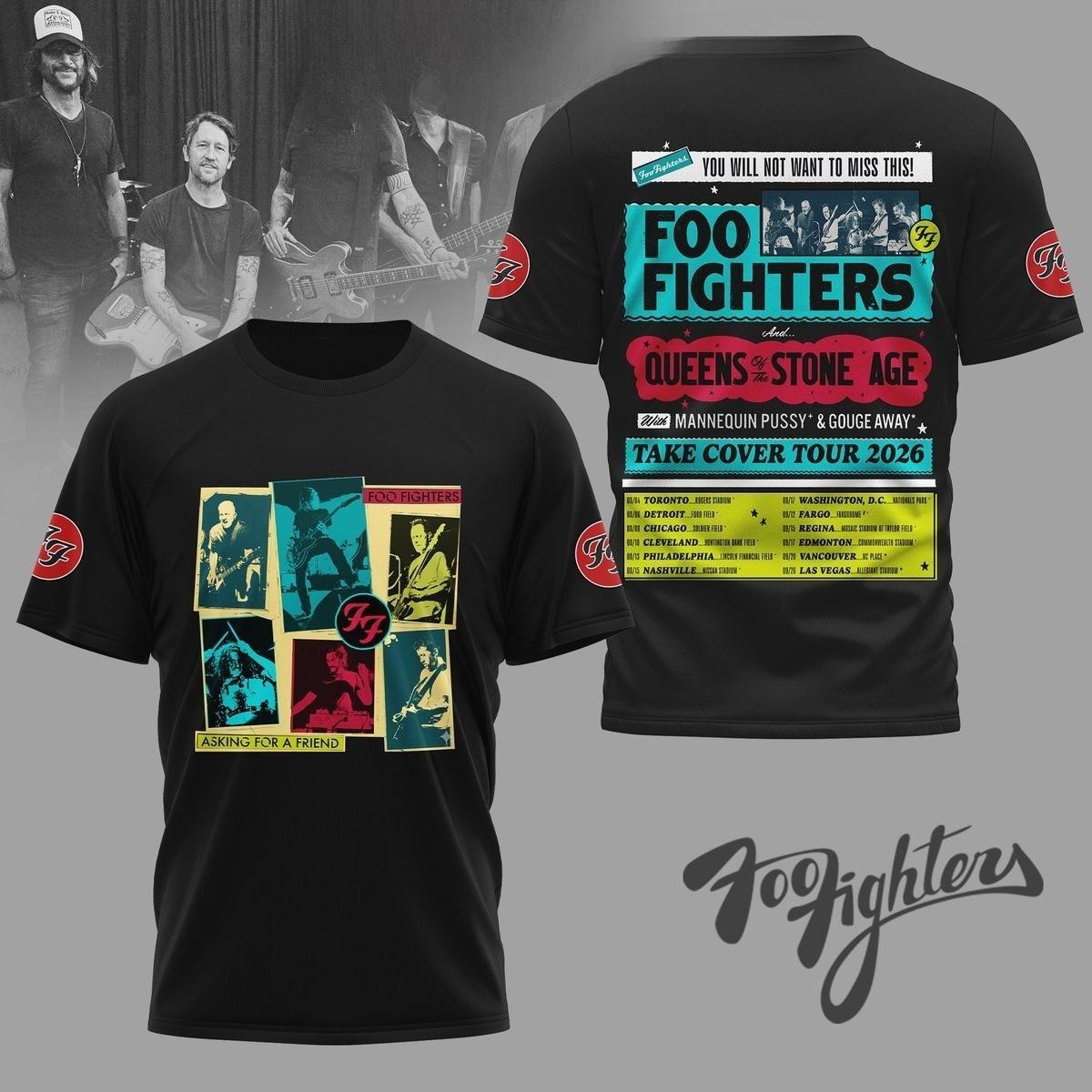Foo Fighters Take Cover Tour 2026 Shirt | eBay