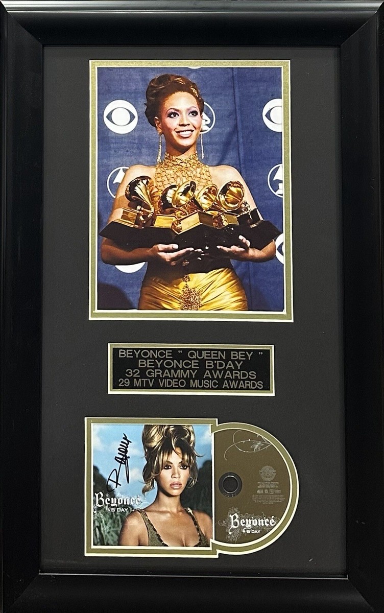 Beyonce Signed B'Day CD Framed Grammy Photo Plaque Autograph J&R