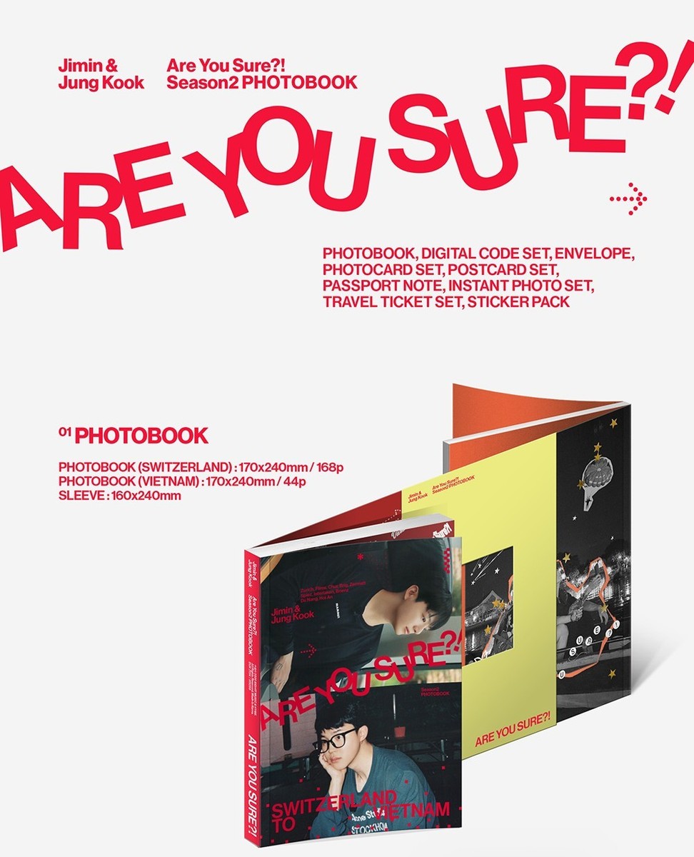 JIMIN X JUNGKOOK [ARE YOU SURE?! SEASON2] PHOTO BOOK/2 Book+14