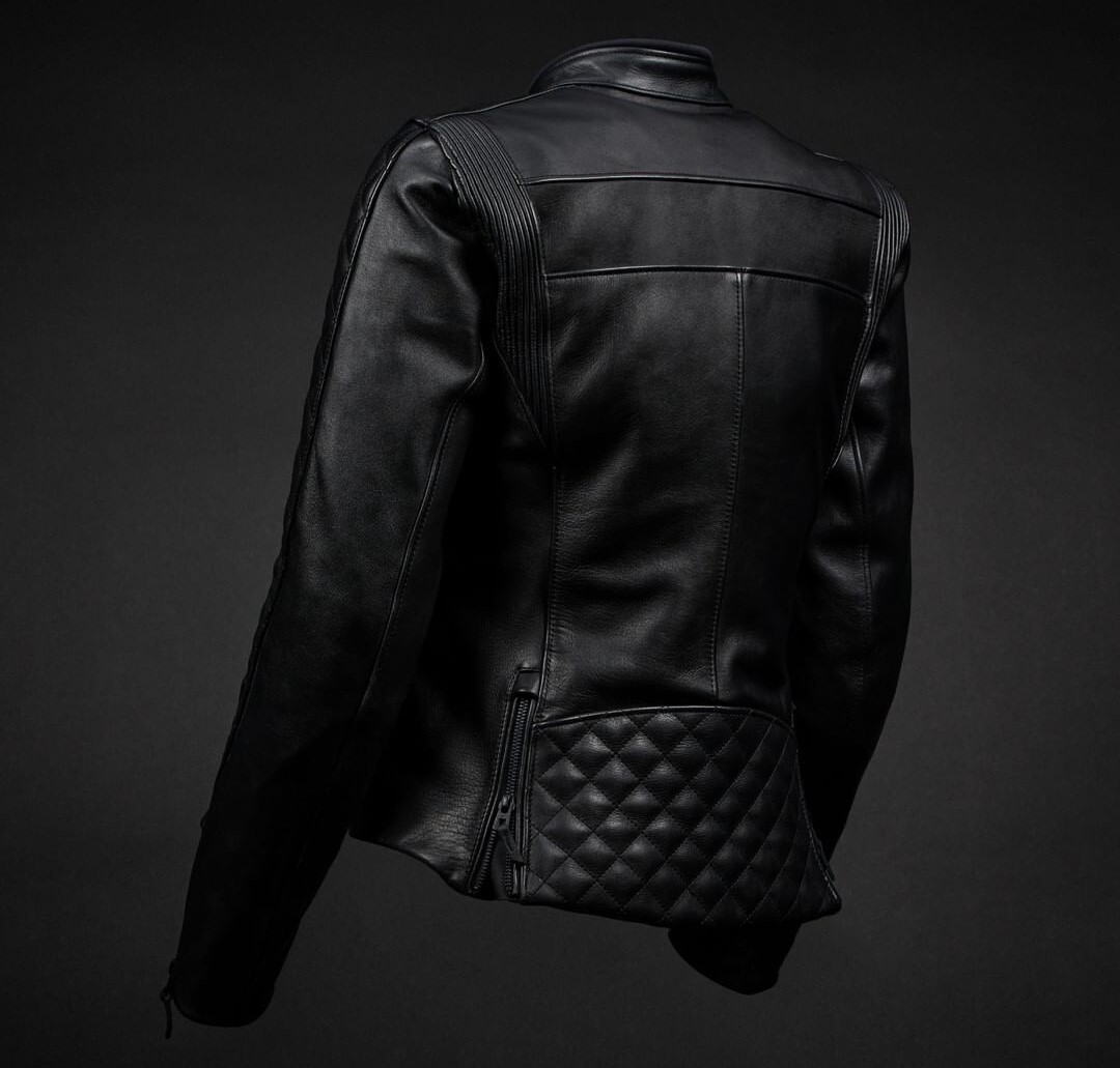 Engine-Hawk Women Motorcycle Motorbike Riding Black Leather Jacket