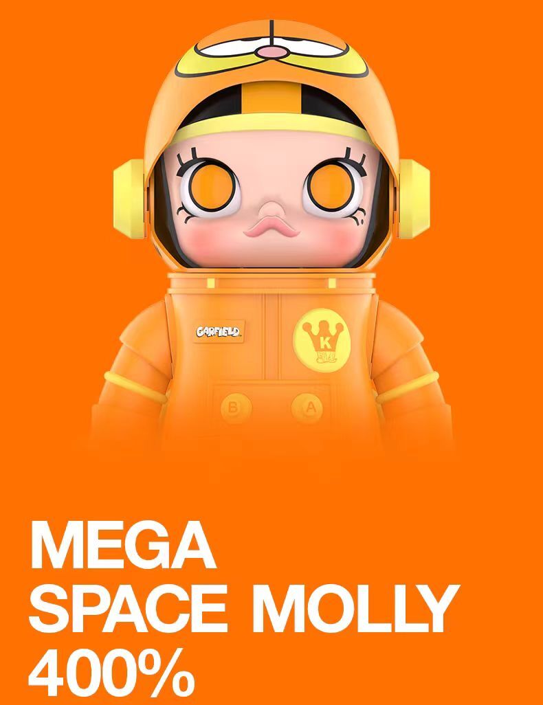 2024 POPMART MEGA SPACE MOLLY 400% Garfield Action Figure(Random