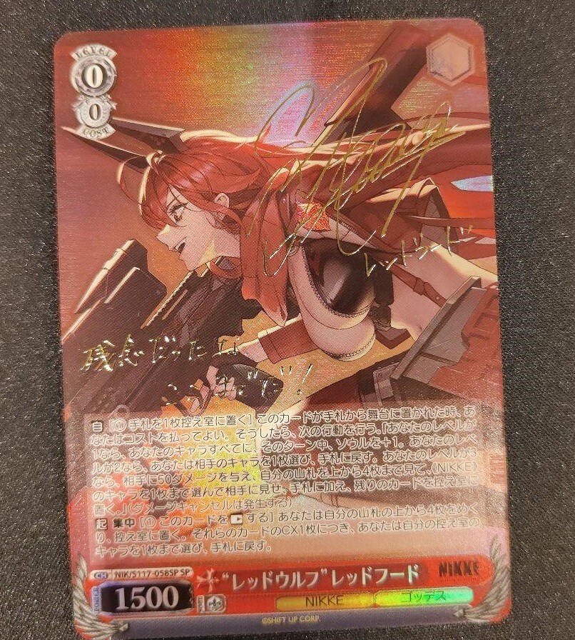 Signed Red Hood SP Foil Weiss Schwarz NIKKE NIK/S117-058SP