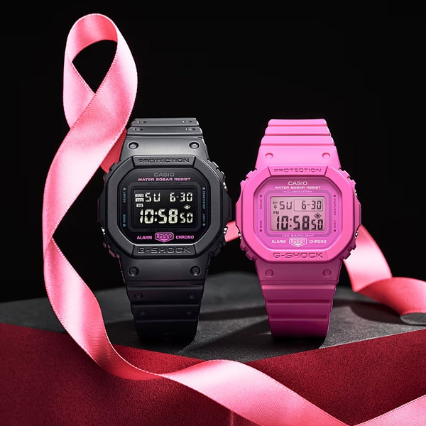Casio G-Shock Men's Digital Water Resistant 200m Pink Ribbon DW