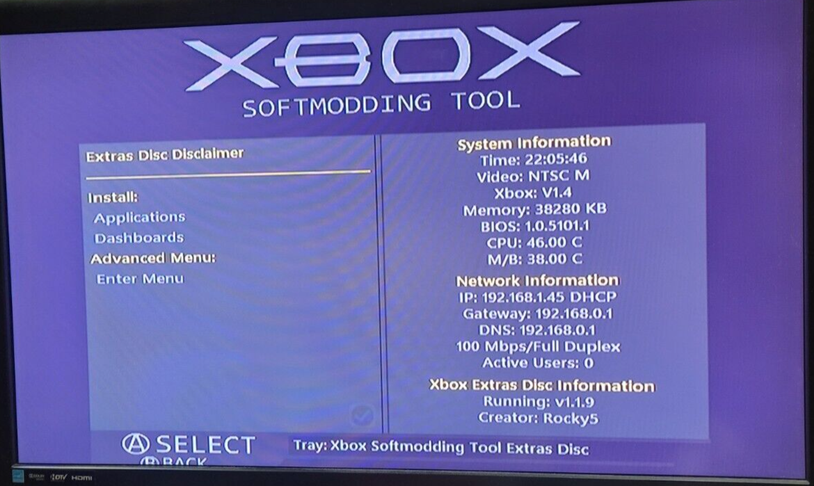 OG Xbox Installer, Rocky5 Extras, Hexen HeX3n DVD PACK - Original