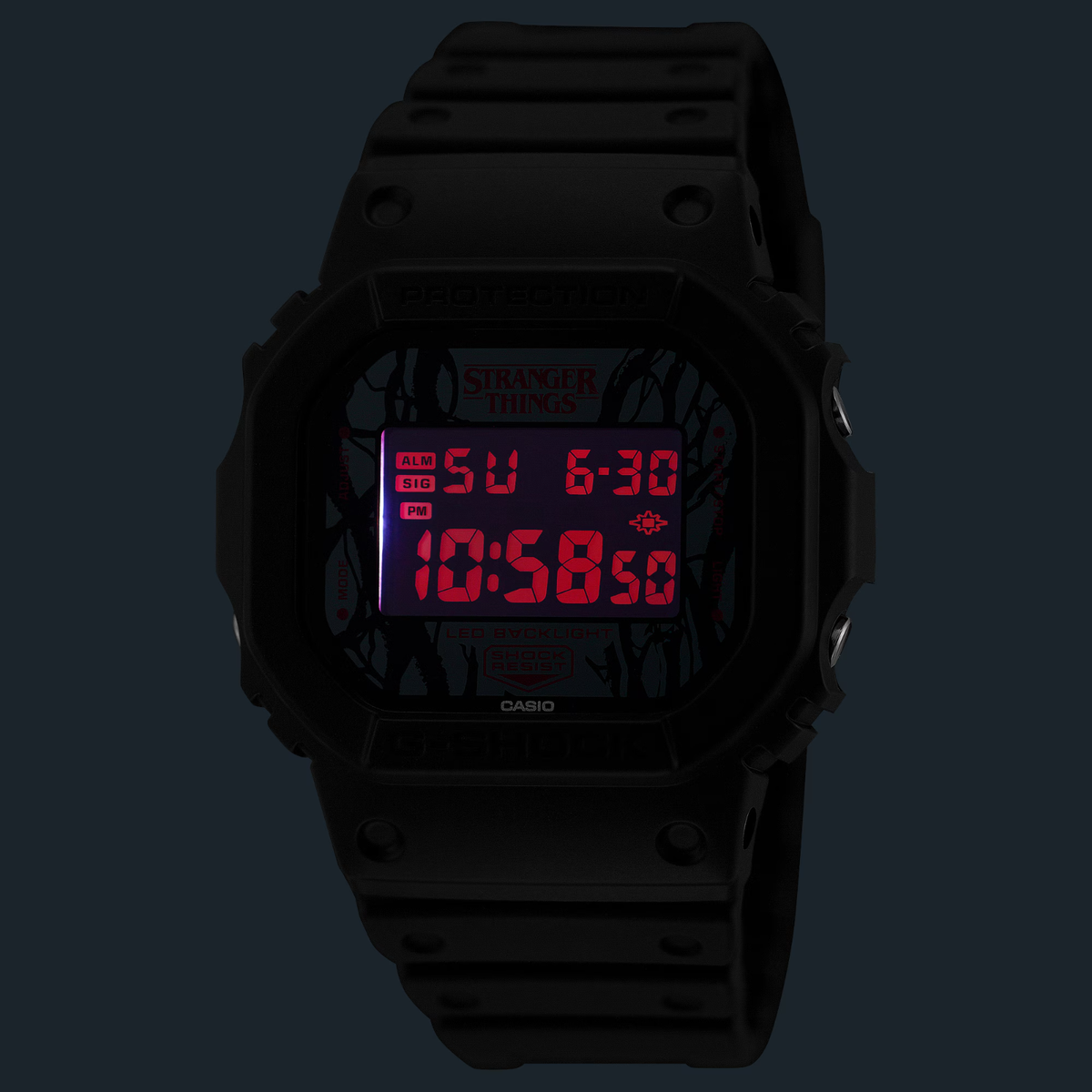 CASIO G-SHOCK DW-5600STT-1JR 5600 SERIES Stranger Things Black
