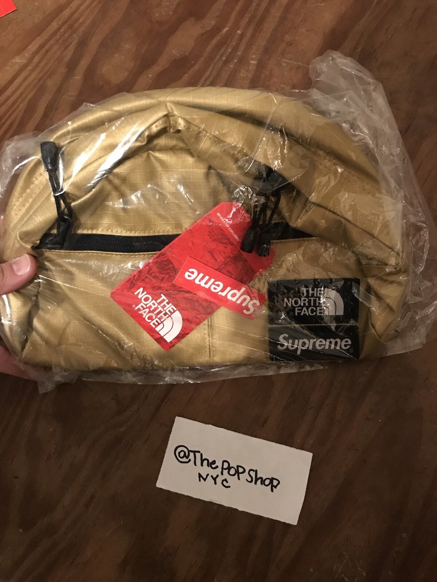 Supreme x North Face Metallic Gold Roo ll Lumbar Pack Shoulder Bag