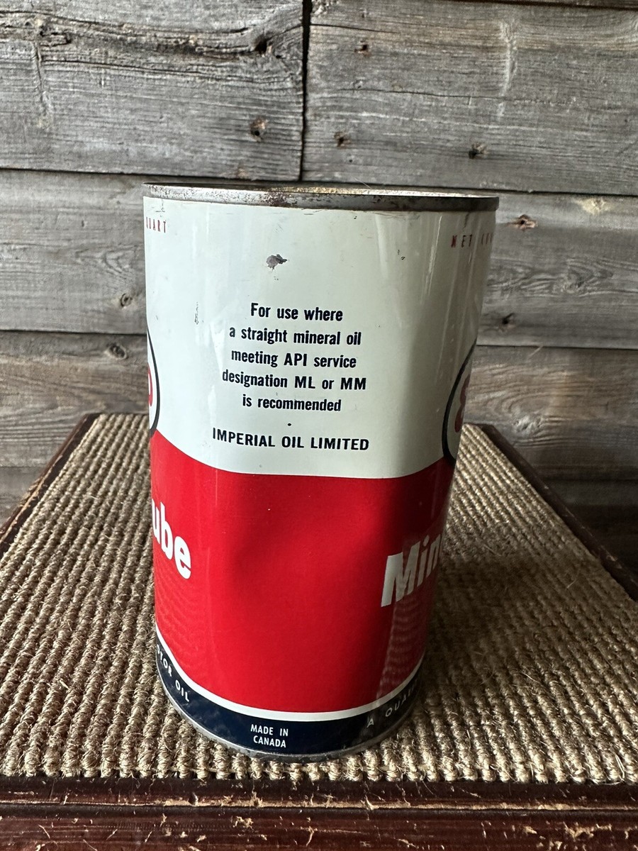Vintage Esso Motor Oil Can Imperial Quart Mineralube | eBay