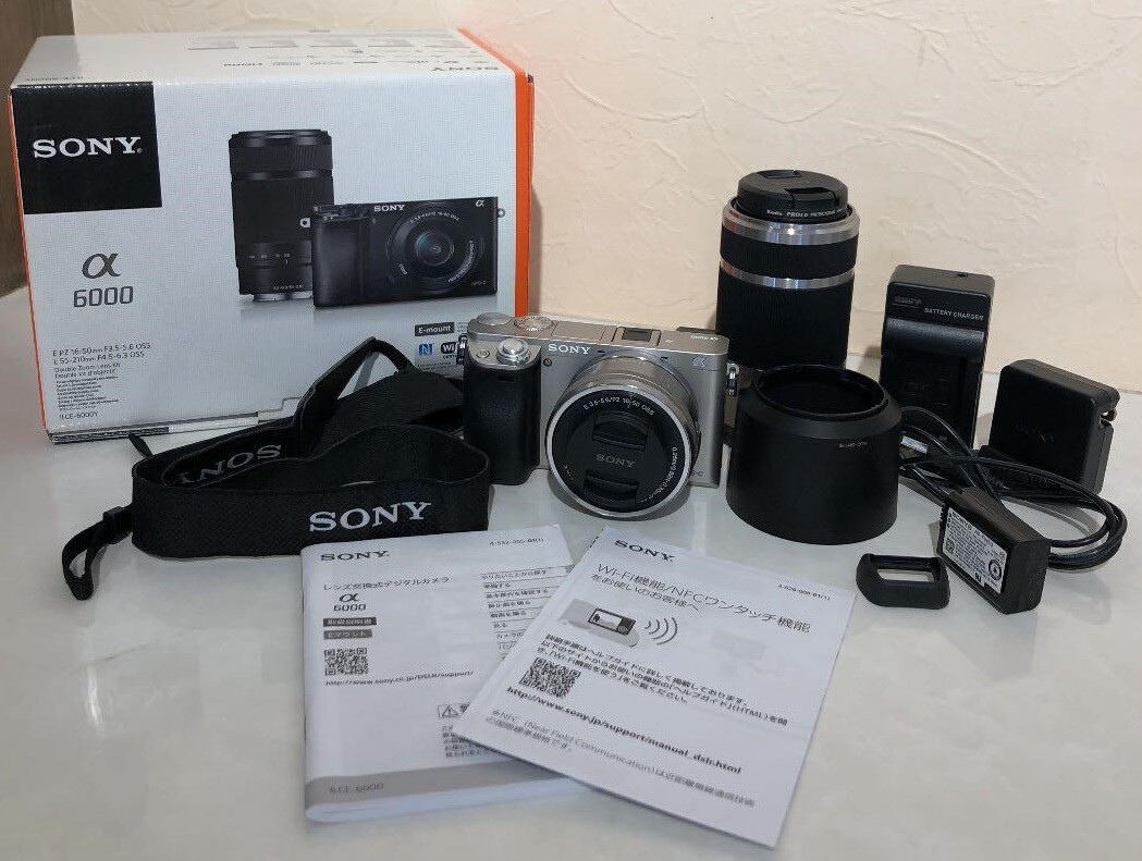SONY A6000 Mirrorless Digital Camera Double Zoom Lens Kit Japanese