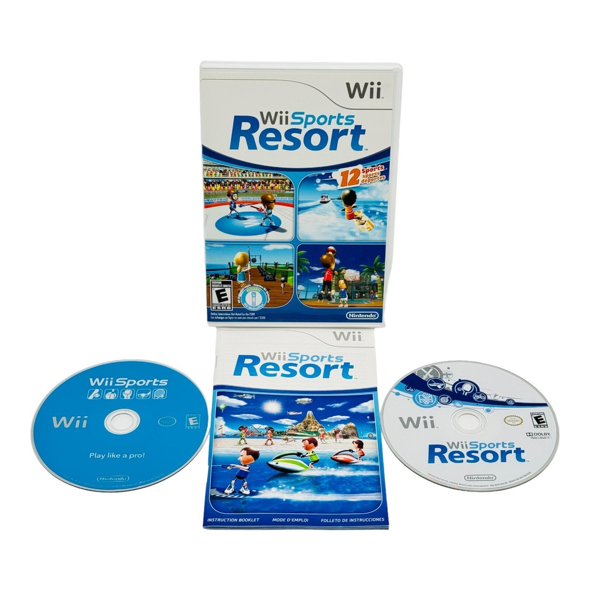 Wii Sports Wii Sports Resort 2 in 1 Combo Game 2 Discs TESTED