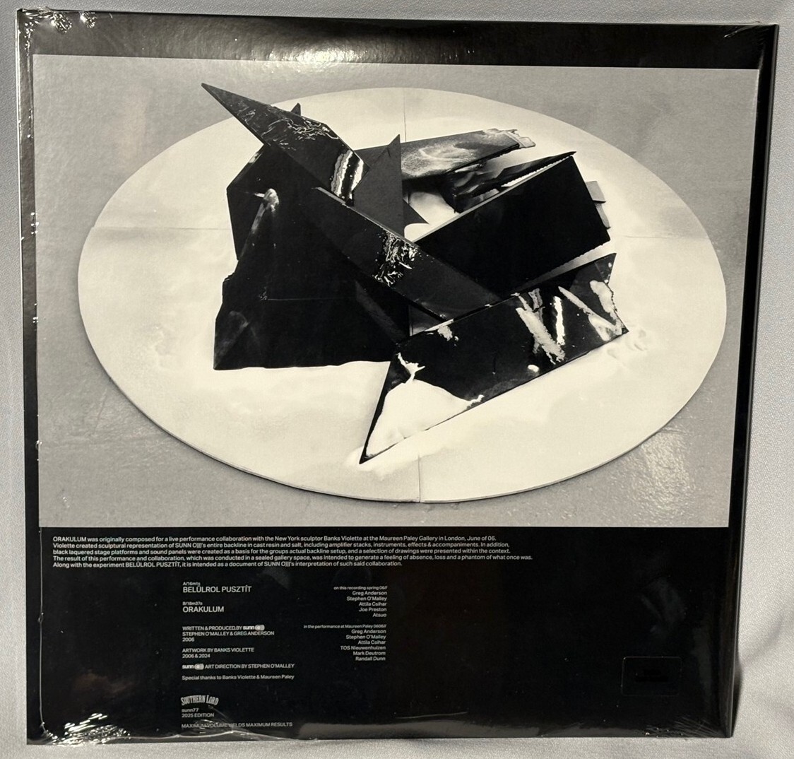 LP SUNN O))) Oracle (2LPs SILVER Vinyl, RSD 2025) NEW MINT SEALED