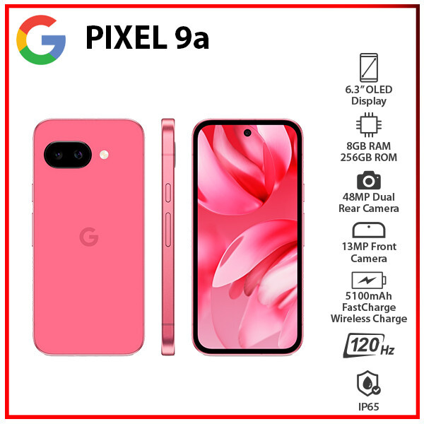 Google Pixel 9a 5G 8GB+256GB PEONY Unlocked Dual SIM Android Cell