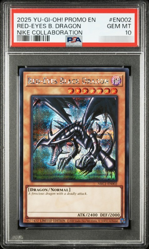 PSA 10 RED EYES BLACK DRAGON NIKE WORLDS PROMO NKC1-EN002 YUGIOH